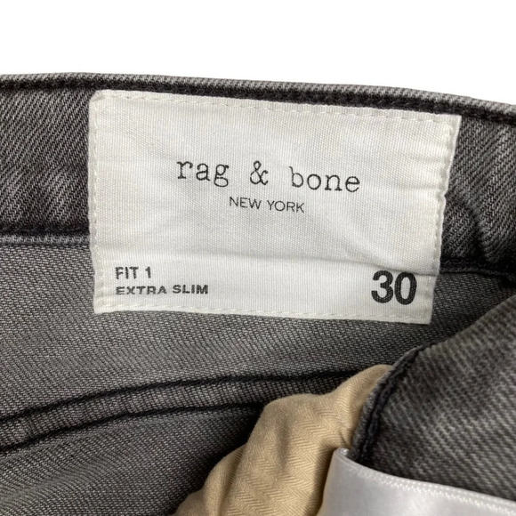 Rag & Bone Women's Gray Fly Button Slim Fit Jean. Sz: 30 - Picture 8 of 10